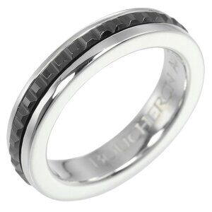 Boucheron Quatre Black Half Ring K18 white gold #4.9(US Size) 4.3g Women